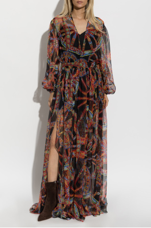 Dolce & Gabbana Silk dress with 'Carretto' print