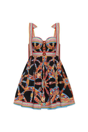 Vestido de algodón con estampado "Carretto"