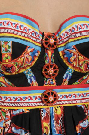 Dolce & Gabbana Cotton dress with 'Carretto' print
