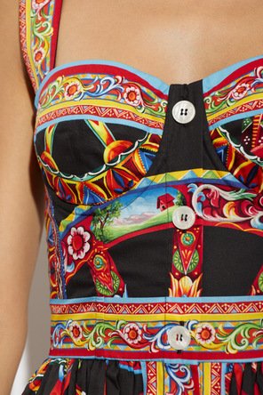 Dolce & Gabbana Sukienka z nadrukiem `Carretto`