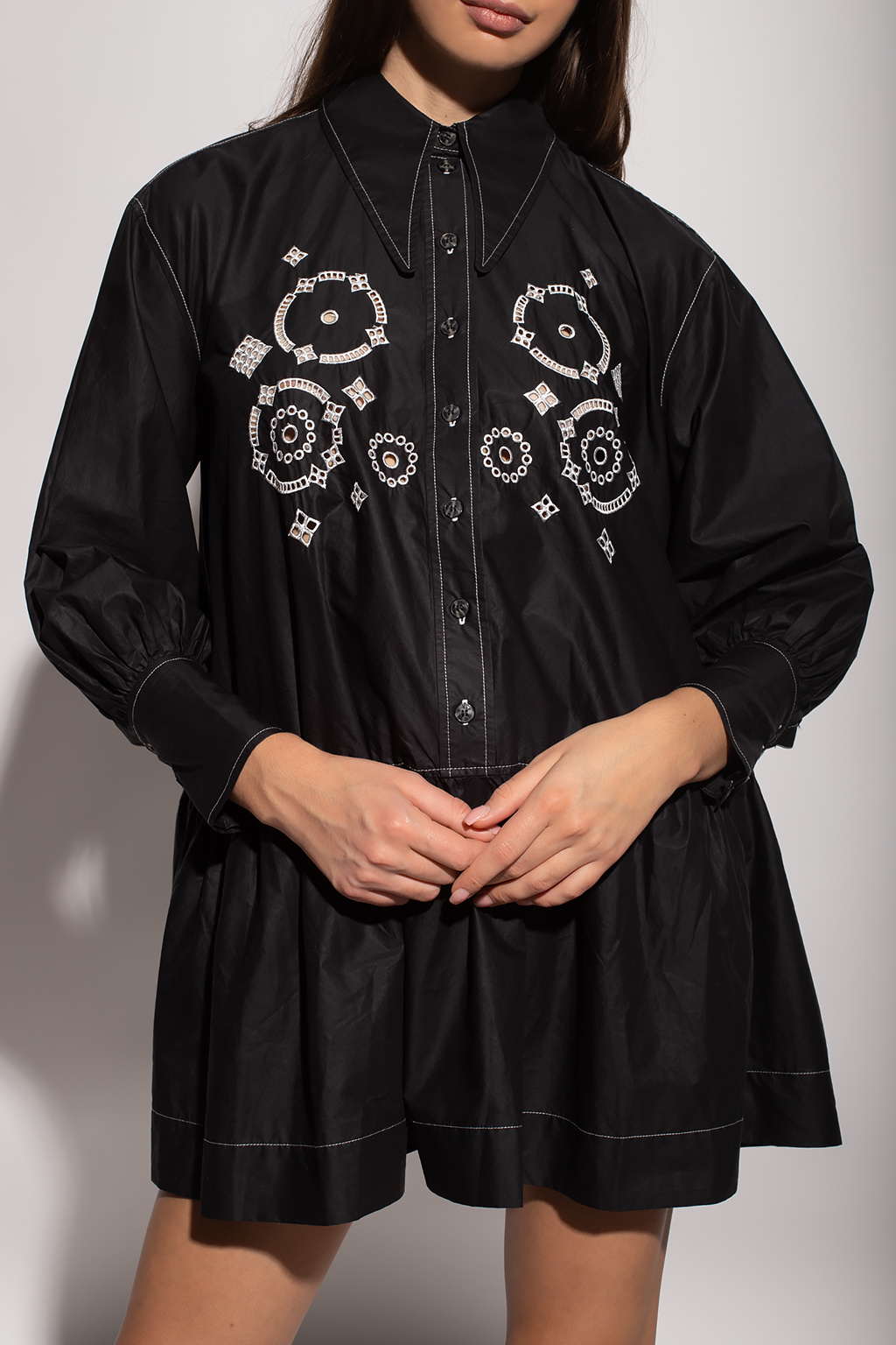 Ganni Embroidered dress