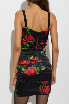Dolce & Gabbana Silk dress with floral motif