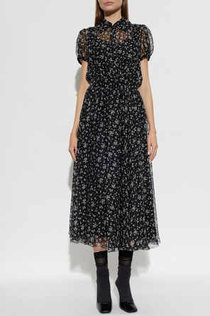 Dolce & Gabbana Silk Dress with Floral Motif