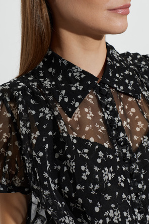 Dolce & Gabbana Silk Dress with Floral Motif