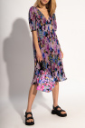 Ganni Pleated dress with floral motif