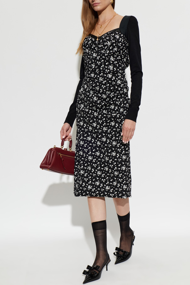 Dolce & Gabbana Seidenkleid mit Blumenmuster