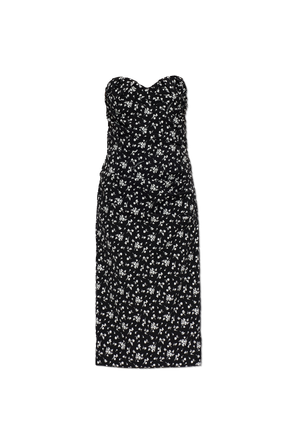 Silk Dress with Floral Motif