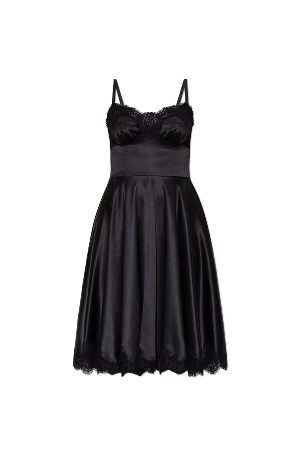 Silk Dress with Lace Accents od Dolce & Gabbana