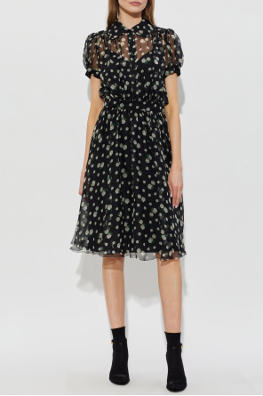Dolce & Gabbana Vestido de seda con estampado floral
