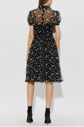 Dolce & Gabbana Vestido de seda con estampado floral