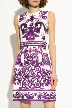 Dolce & Gabbana Sukienka z nadrukiem  `Majolica`