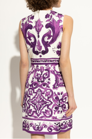 Dolce & Gabbana Sukienka z nadrukiem  `Majolica`