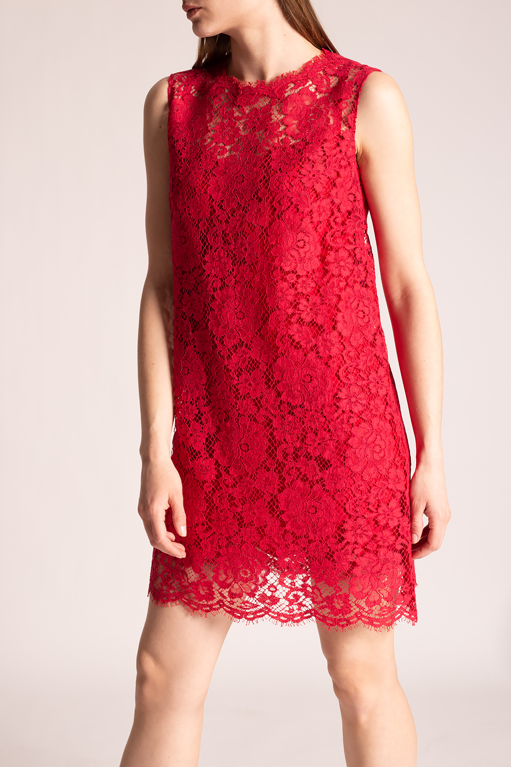 Red Sleeveless lace dress Dolce & Gabbana - Vitkac France