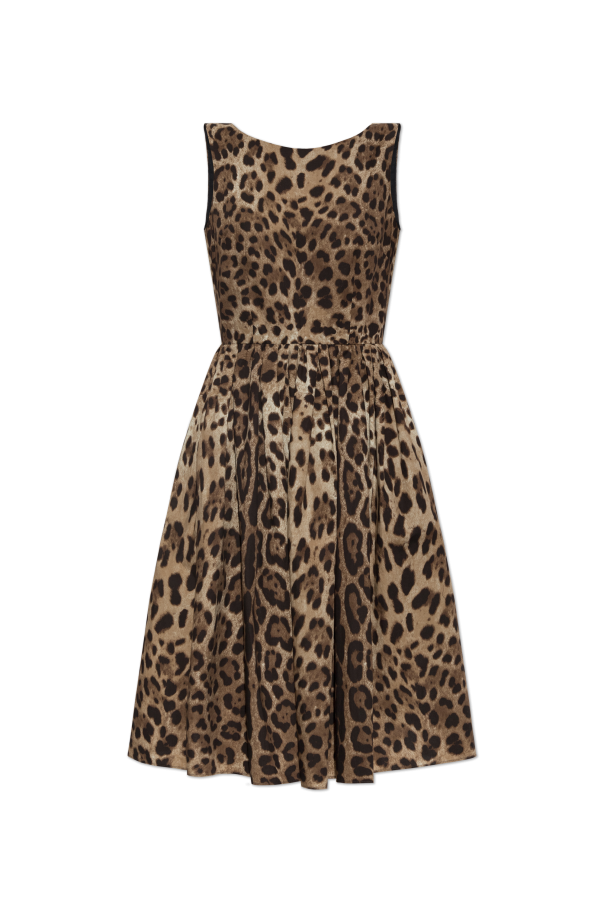 Cotton dress with animal print od Dolce & Gabbana
