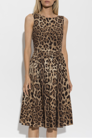 Dolce & Gabbana Cotton dress with animal print