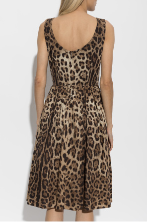 Dolce & Gabbana Cotton dress with animal print