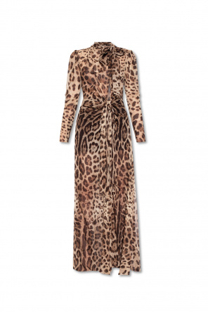Silk dress with animal motif od Logo-Stickerei dolce & Gabbana Legging