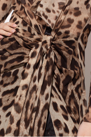 Dolce & Gabbana Towels for Men Silk dress with animal motif