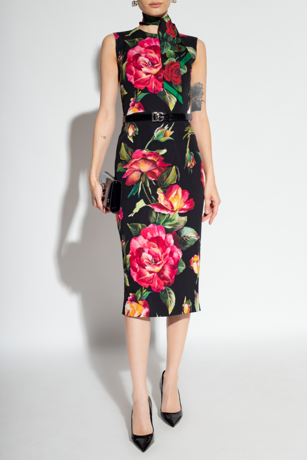 Dolce & Gabbana leopard print holdall Sleeveless dress