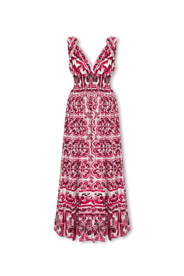 Dolce & Gabbana Wzorzysta sukienka na ramiączkach