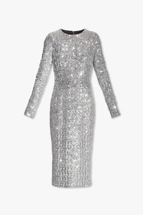 dolce & gabbana brown slippers Sequined dress