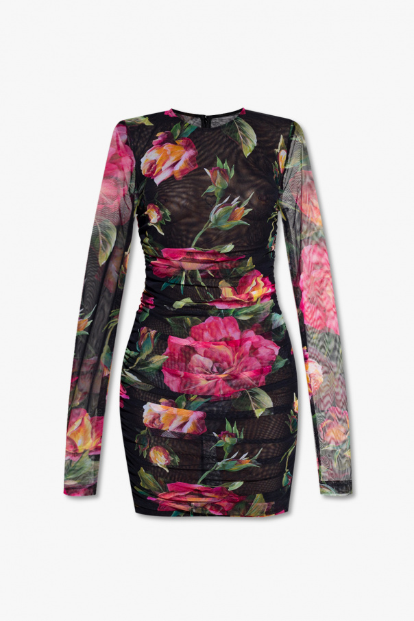 Dolce & Gabbana crew-neck cashmere jumper Floral dress