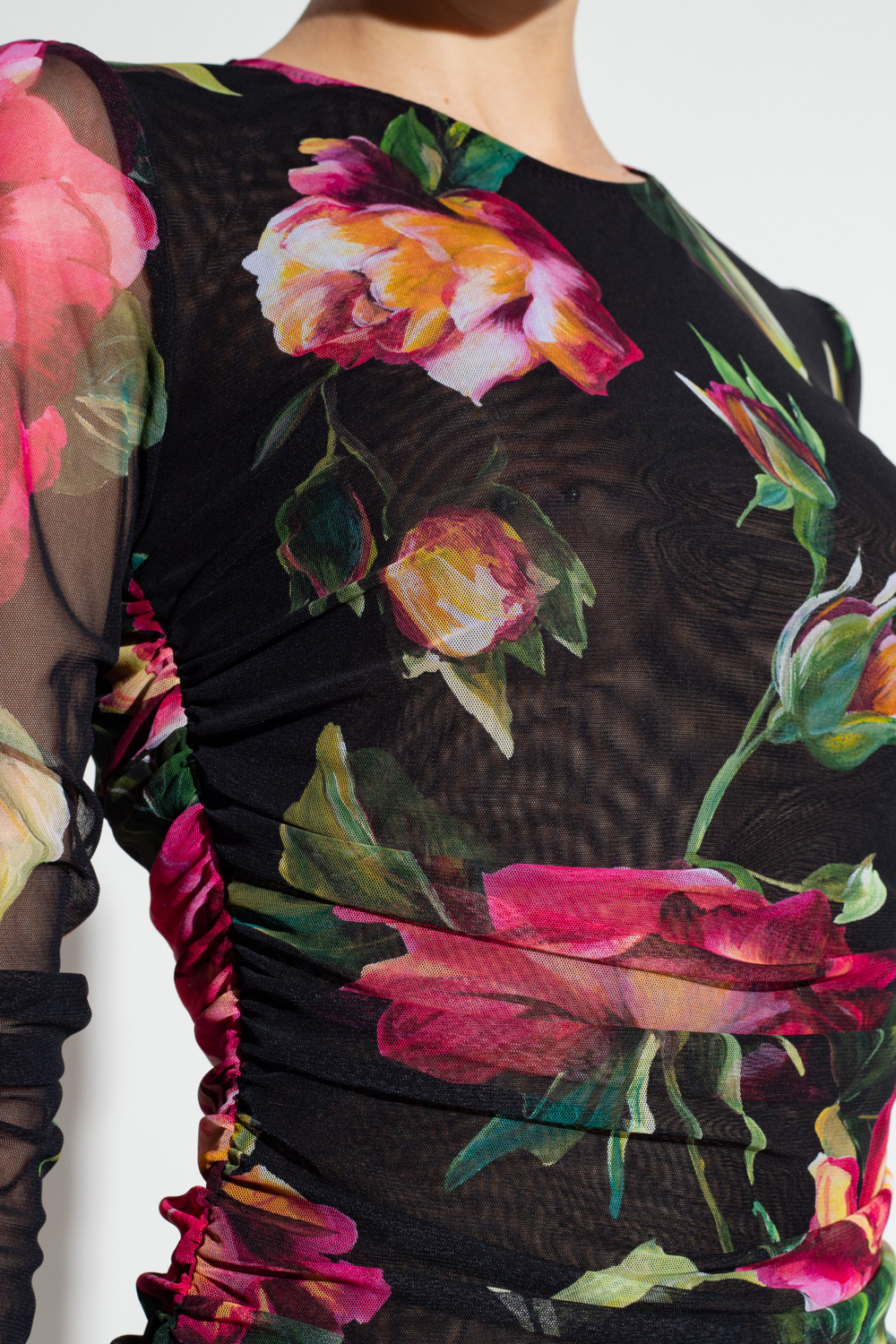 Dolce & Gabbana crew-neck cashmere jumper Floral dress