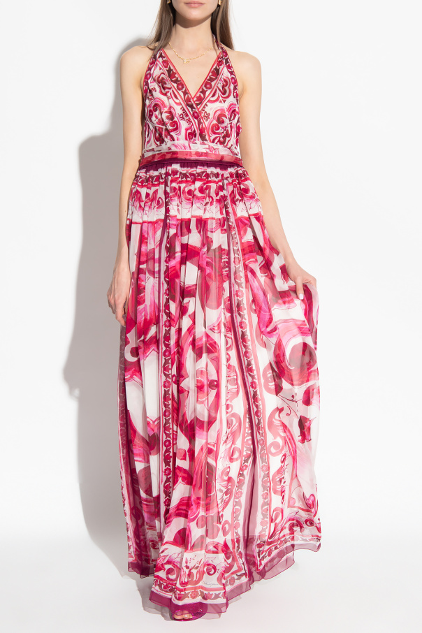 Dolce & Gabbana Długa jedwabna sukienka