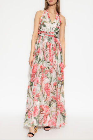 dolce slogan-print & Gabbana Floral dress