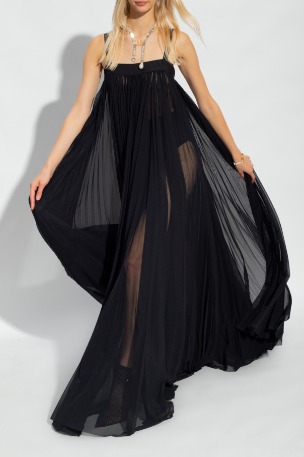 Dolce & Gabbana Długa plisowana sukienka
