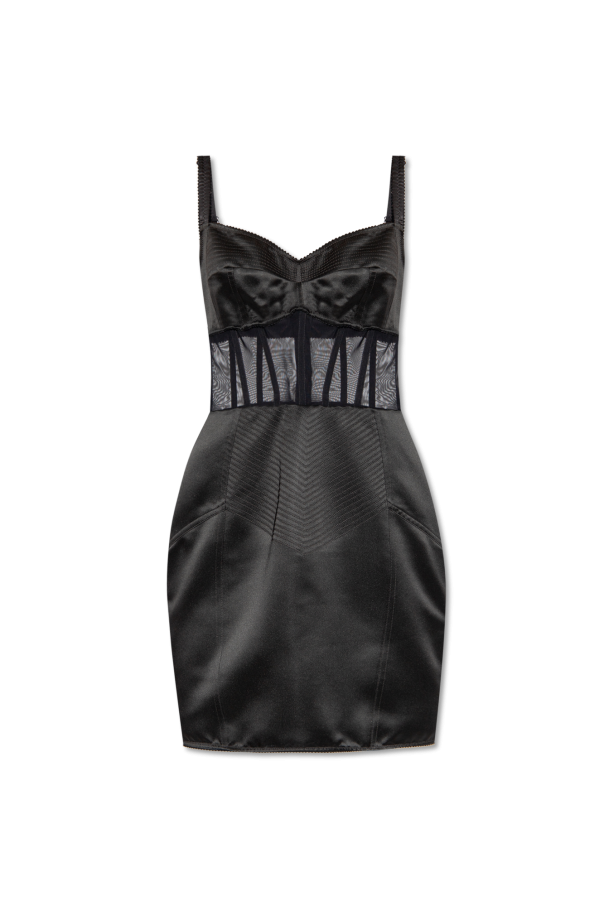 Lingerie-style dress od with shiny grey dresses and jumpers