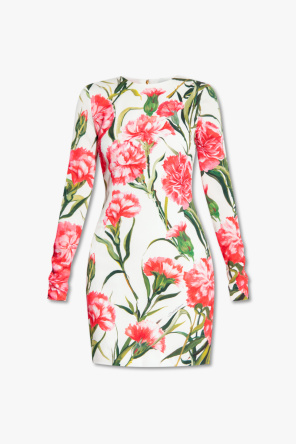 Floral dress od Dolce & Gabbana logo-detail zip-fastening jacket