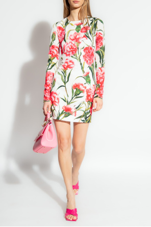 Floral dress od Dolce & Gabbana logo-detail zip-fastening jacket