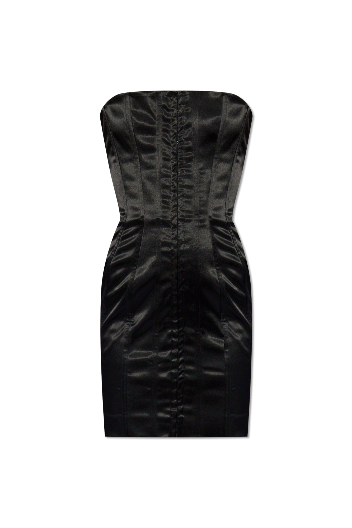 Satin Black Strapless Dress -  Canada