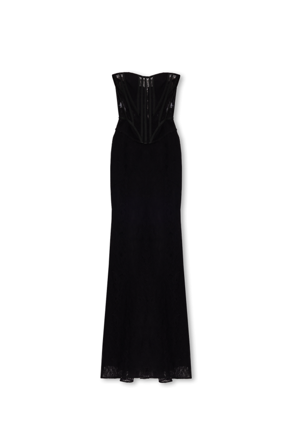 Dolce & Gabbana Koronkowa sukienka z odkrytymi ramionami