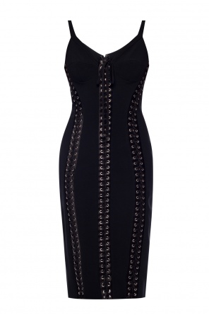 Slip dress with woven appliques od Dolce & Gabbana