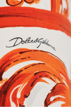 Dolce & Gabbana Silk dress with "Majolica" print