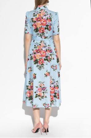 Dolce & Gabbana Vestido de algodón con motivo floral