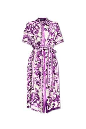 Silk dress with 