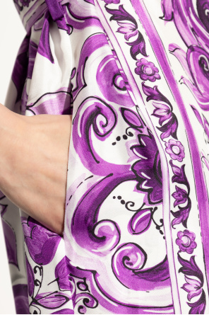 Dolce & Gabbana Seidenkleid mit Print `Majolica`