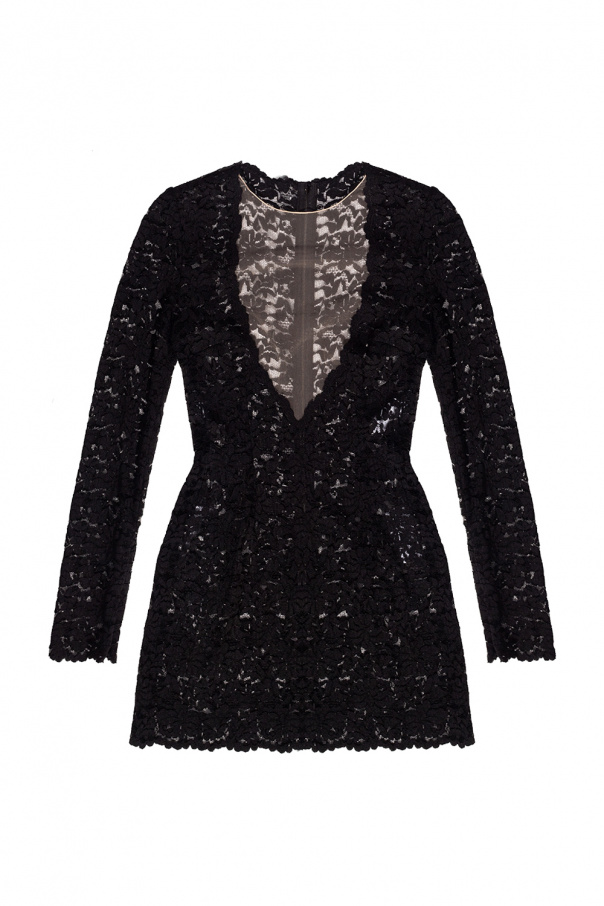 dolce gabbana beatles suede ankle boots Lace dress