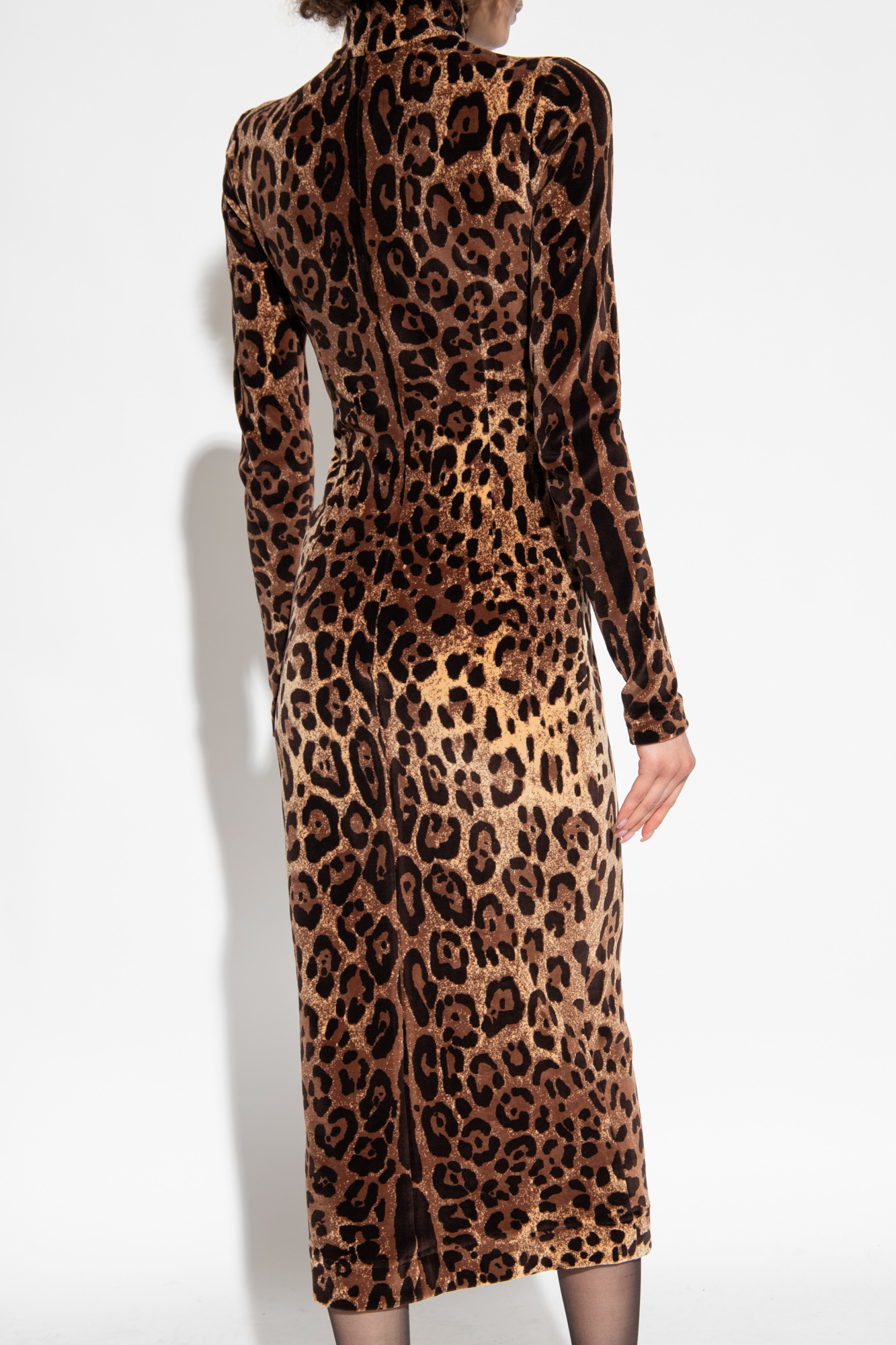dolce Colour-Block-Optik & Gabbana Dress with animal motif