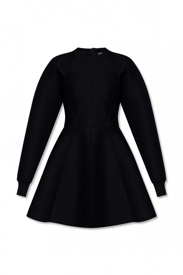 tuxedo shirt Leather dolce gabbana shirt Ruffled dress