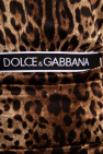 Dolce & Gabbana baroque cross cufflinks Leopard-printed slip dress