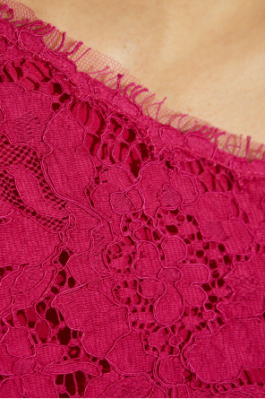 Dolce & Gabbana Vestido de encaje con diseño de un solo hombro