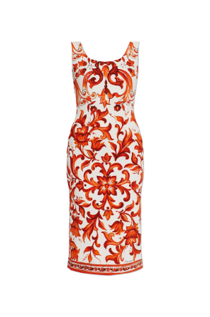 Silk dress with "Majolica" print