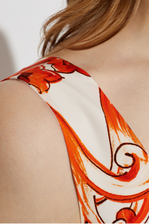 Dolce & Gabbana Silk dress with "Majolica" print