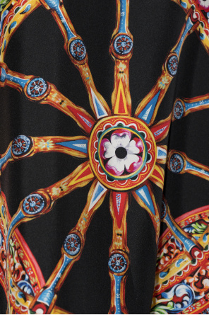 Dolce & Gabbana Silk dress with 'Carretto' print
