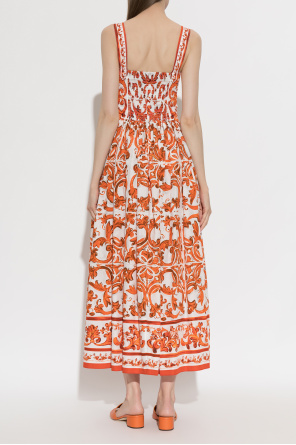 Dolce & Gabbana Vestido com estampado 'Maiolica'