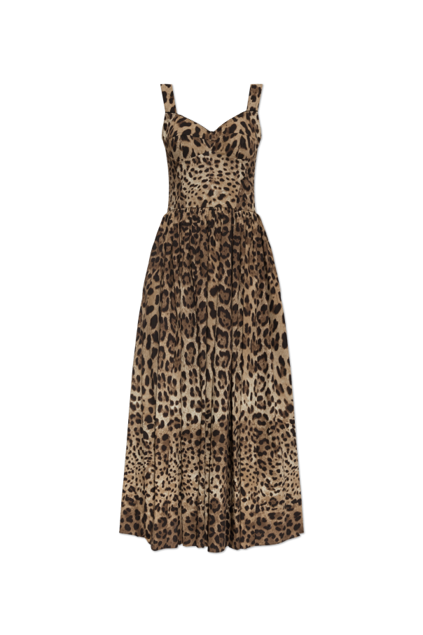 Cotton dress with animal print od Dolce & Gabbana